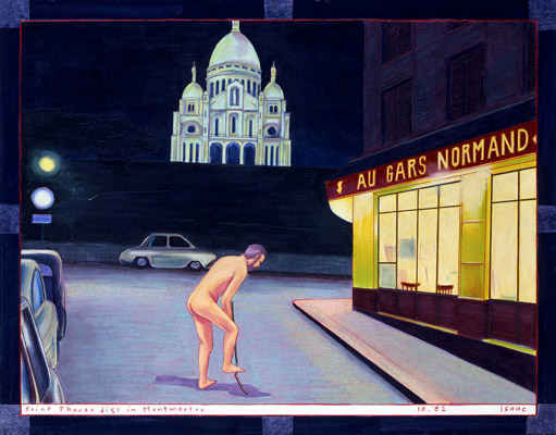 1982-10 Saint Phocas digs in Montmartre 35,5x28cm