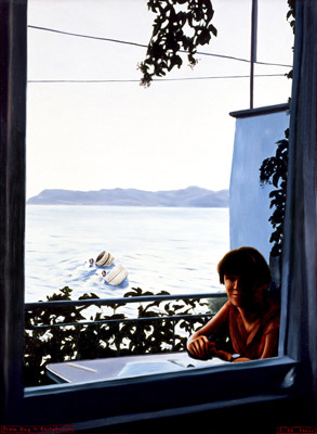 1986-04 from Kas to Castellorizzo 56x75cm