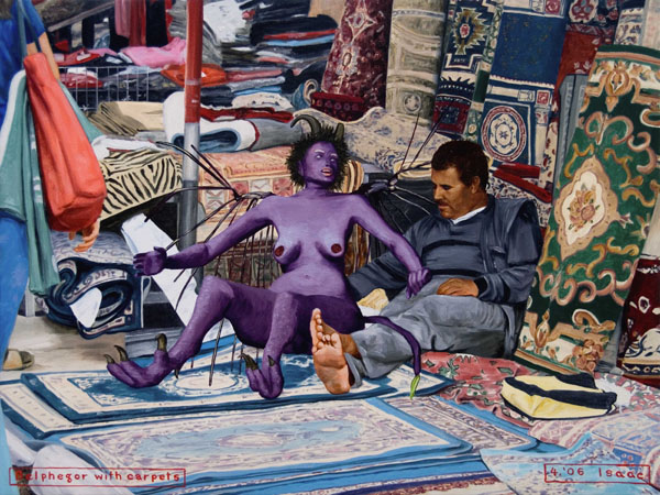 2006-04 Belphegor with carpets 60x45cm