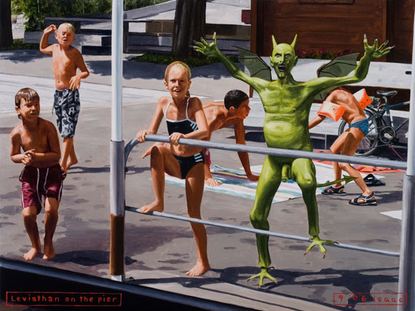 2006-09 Leviathan on the pier 60x45cm