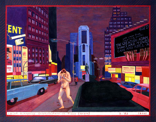 1982-03 Saint Dionysius (cephalophore in Times Square) 35,5x28cm