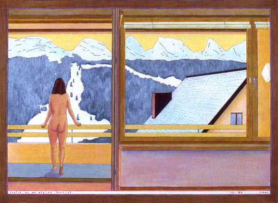 1982-12 Sophie as an alpine tourist 56x40cm