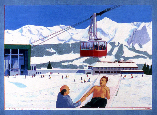 1982-12 Switzerland as an enormous sanatorium 56x41cm
