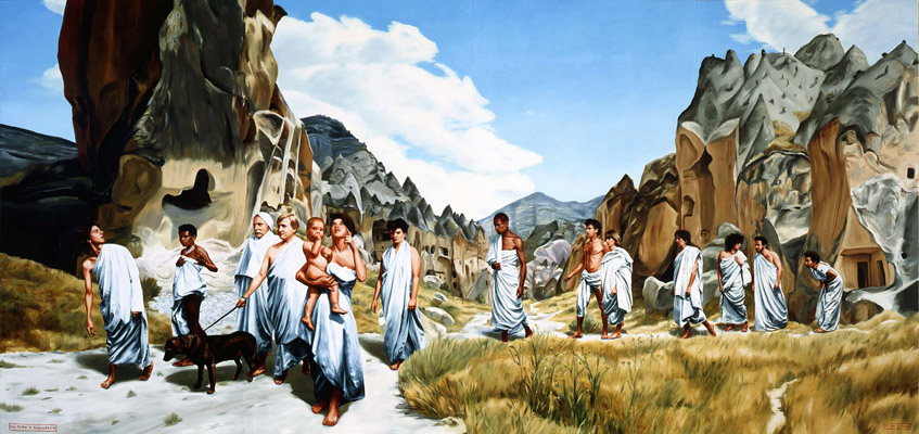 1985-07 my tribe in Cappadocia SQUARE 439x253x107cm