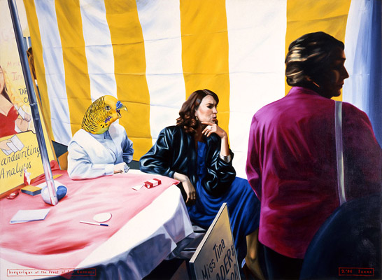 1986-02 budgerigar at the feast of San Gennaro 132x183cm
