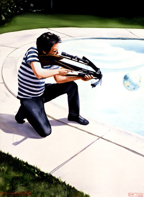 1986-06 my brother as William Tell 56x75cm