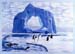1983-12 Antarctica - a leopard seal preys on an Adelie penguin 108x78cm